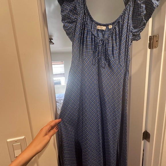 DÔEN Blue Plaid Dress - Picture 2 of 5